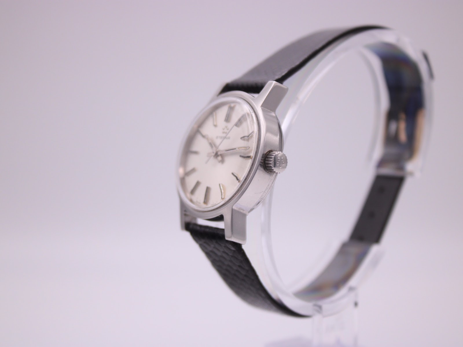 Opposite side profile of the Eterna watch, showcasing the lugs.