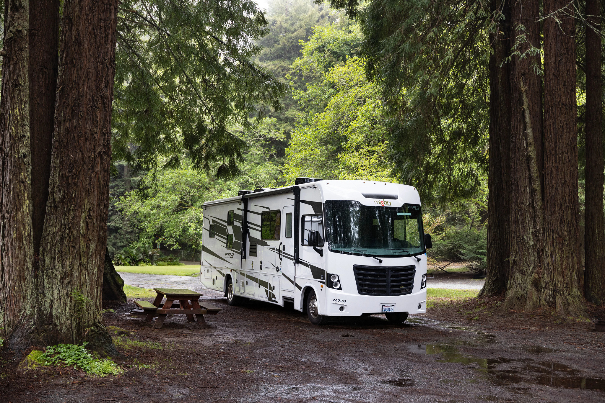 Mighty Class A (MA) entre secuoyas — Redwoods, California