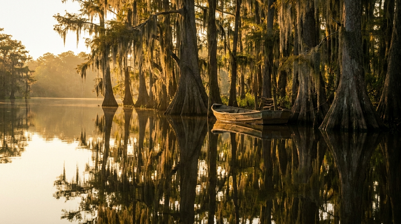 Louisiana + Mississippi Delta — Cajún, jazz, swamps