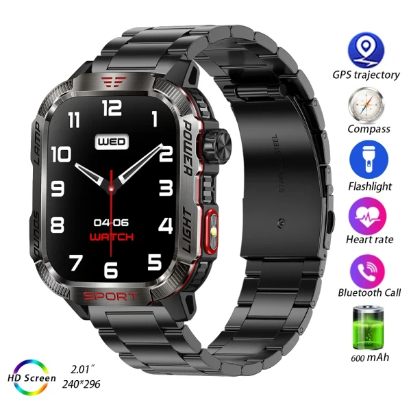 Outdoor Sport Wrist Watches HT29 Smart Watch Men Women LED Flashlight Compass Smartwatch Fitness Bracelet Men's Wristwatch Clock