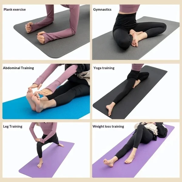 Extra Thick Non Slip Yoga Mat Shock Absorbing Extra Wide Pilates Fitness Workout Mat Home Gym Women Men Eco Friendly Pink