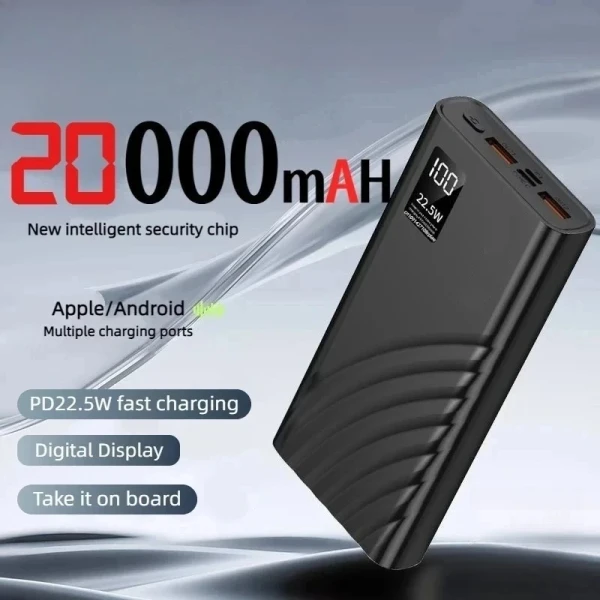 2025 New CCC Certified 20000mAh 74Wh 120W טעינה מהירה Type C Digital Display Magnetic Power Bank for iOS Android