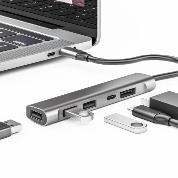 Hot 5 in 1 USB C Hub Docking Station USB C to Display Port Adapter Type C to USB2.0 PD Multi-port Hub Docking For Laptop Desktop