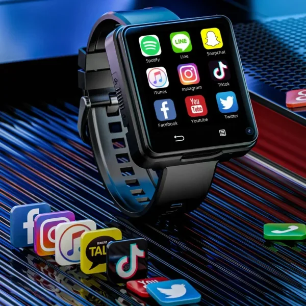 New LOKMAT APPLLP 2 MAX 4G Smart Watch Men 2.64 Inch Large Screen 4G 64GB Google Play Game Waterproof Android 11.0 Smartwatch