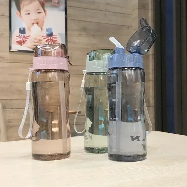 580ml Plastikflasche zum Trinken tragbarer Fitnessstudio-Tee-Cup-Küchenwerkzeuge Kinder Wasserflasche für die Schule