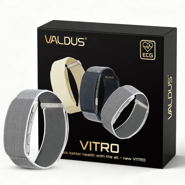 VITRO senza schermo ECG smart orologio frequenza cardiaca in tempo reale e monitoraggio della temperatura corporea