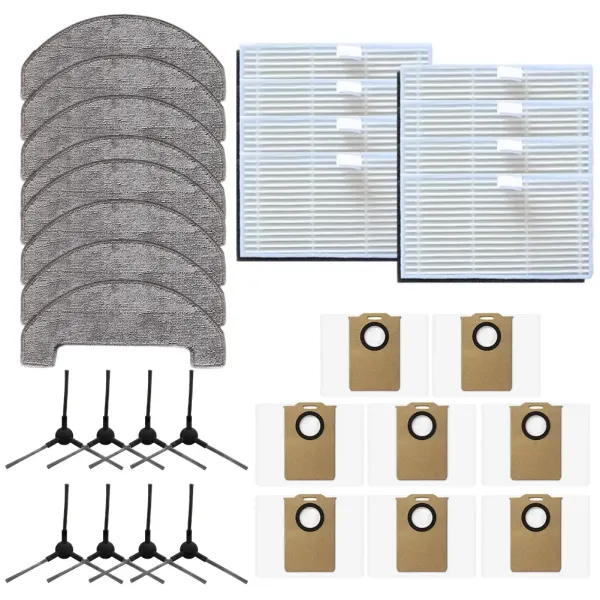 For MONSGA MS1 MAX Robot Vacuum Cleaners Includes 1 Set 16pcs Side Brushes, Filters, Mop, And Dust Bags