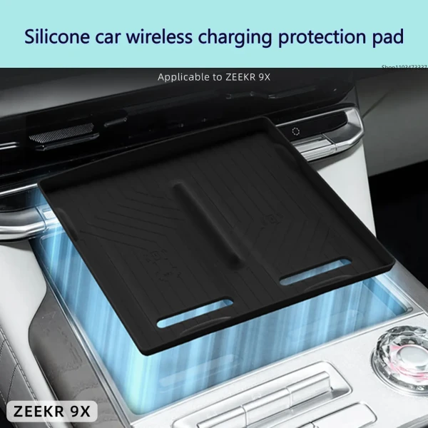 PER ZEEKR 9X Silicone ricarica wireless pad, centralino di controllo del telefono, antiscivolo accessori di modifica,