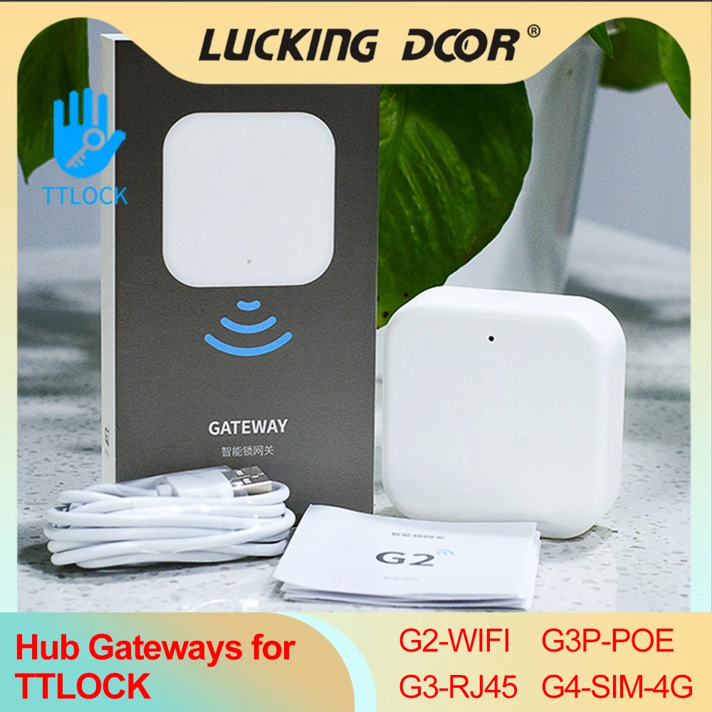 TTlock Gateways G2 G3 G3P G4  Bluetooth to 4G / GJ45/ WiFi Hub Smart Home Device TThotel TT Lock App Phone Remote Control