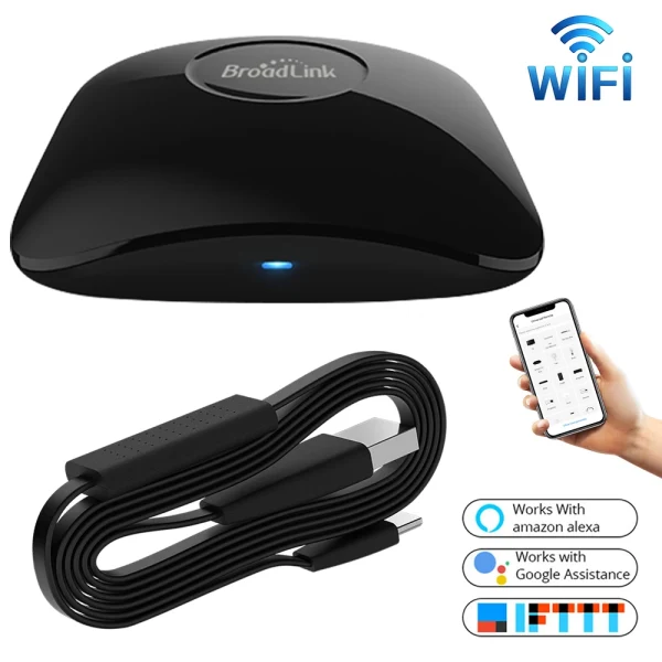 BroadLink RM4 Pro IR WiFi RF Switch Universal Remote Control Smart Controller HTS2 Sensor Works With Alexa Google Home