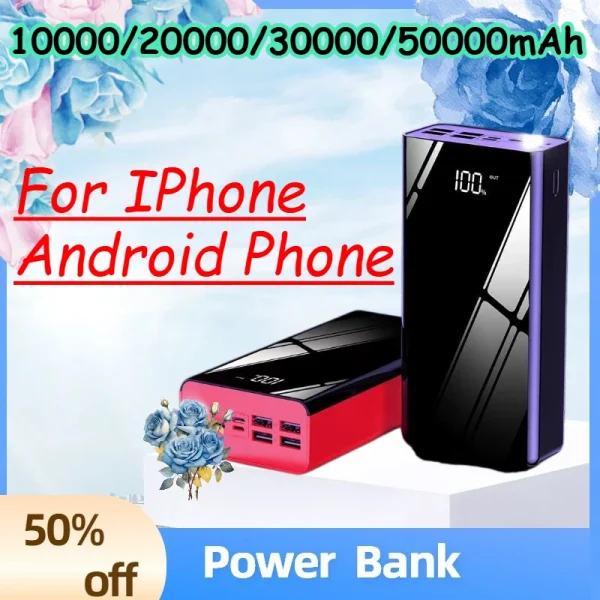 Gadgets: Power Bank for IPhone Android Phone High - Quality and Large - Capacity Mobile Power Bank