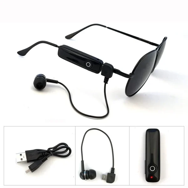 Portable Wireless Bluetooth Headset Glasses Ultra-thin Frog Mirror Polarized Sunglasses Smart