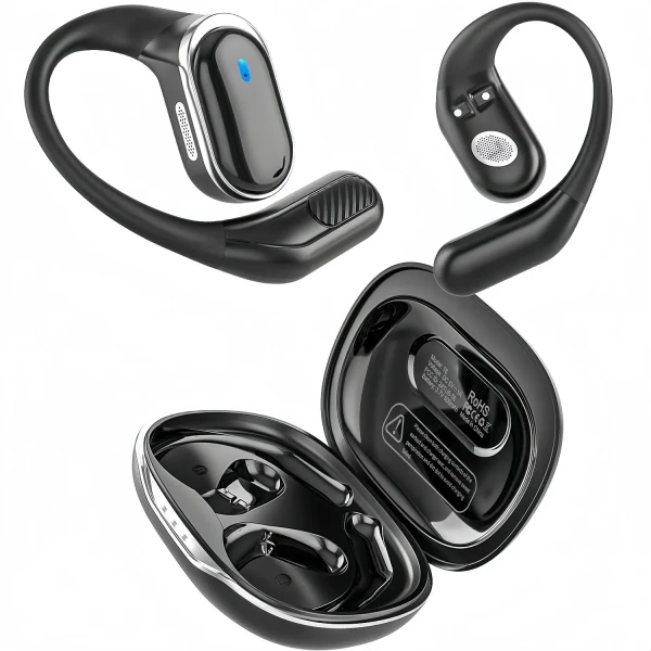 Bluetooth Earphones Wireless Headphones with Mic Air Conduction Ear Hook Headset Noise Cancelling