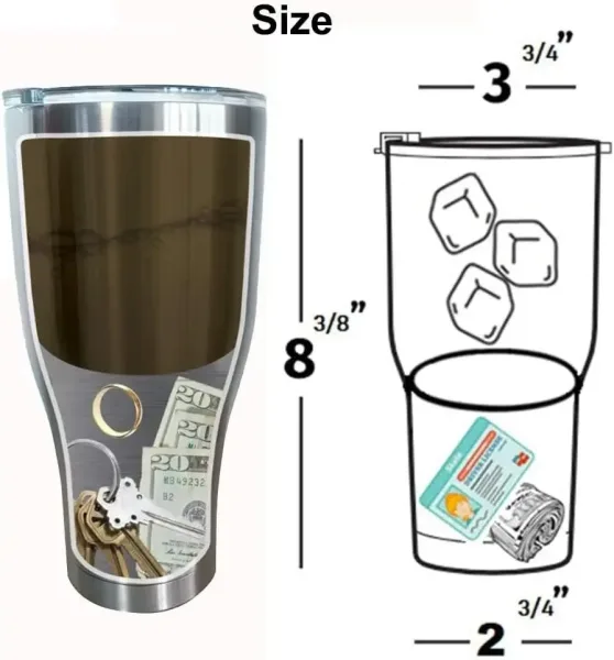 Sport: Hidden Safe Box Double-layer Stainless Steel Coffee Cup Storage Hidden Money Insulated Diversion