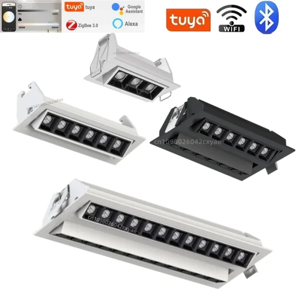 Smart Tuya DALI Mini-Downlights, LED-Spotlights, Deckenleuchten, COB Grille-Lichter