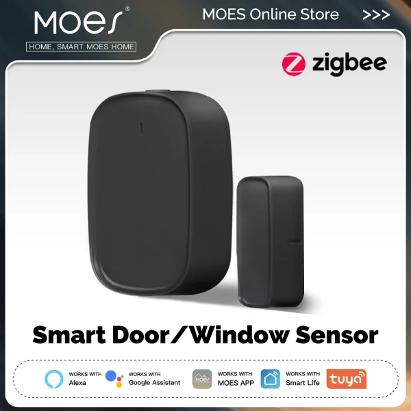 Smart Home: MOES Tuya ZigBee Smart Window Door Gate Sensor Detector Smart Home Security Alarm System Smart Life