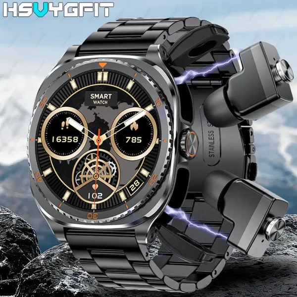 Nuovi auricolari smartwatch, dispositivo di monitoraggio della salute, chiamata wireless, 100+sport