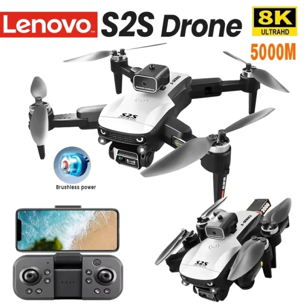 Lenovo S2S Drone Aerial Photography Dual-Camera Omnidirectional Obstacle Brushless Avoidance remote