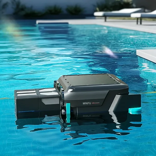 Minfu Pool Surface Robot Cordless Solar Automatic Eco-Friendly Skimmer Smart Floating Pool Vacuum