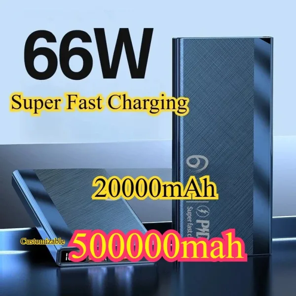 Gadgets: Power Bank 66W Superschnelles Aufladen Ultra Slim Portables externes Ladegerät Mobile Power Bank für