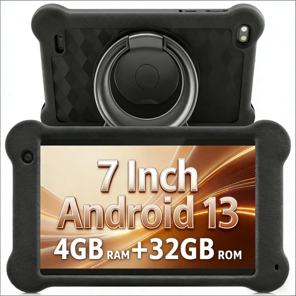 ANRY Budget Tablet 7 Inch HD IPS Pantalla táctil Android 13 Tablet Quad Core 4GB RAM ROM WiFi Dual