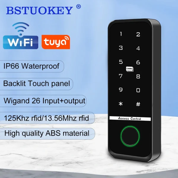 Tuya Smart Fingerprint Door Lock Keypad Wifi impermeable Outdoor Gate Passcode RFID Card App Keyless