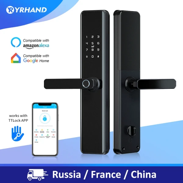 TTlock impermeable Bluetooth Wifi marca Smart Lock Electronic Intelligent Biometric Code Digital