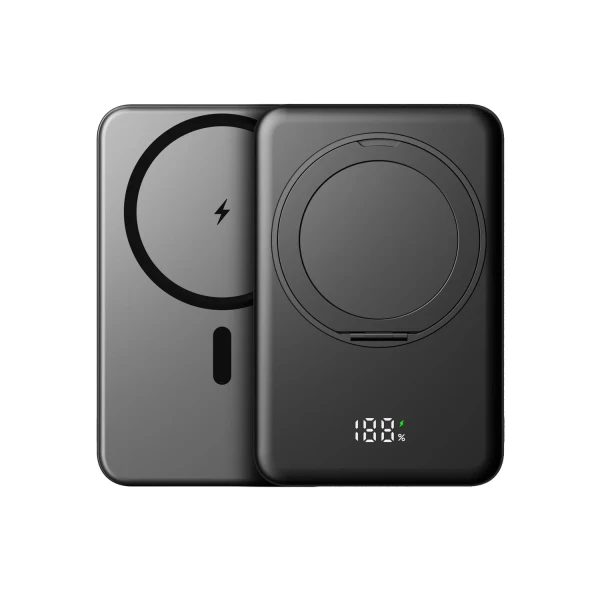 Electronics: Slim Mini Power Bank for MagSafe,Magnetic Wireless Fast Charger Stand 20W Portable External Battery