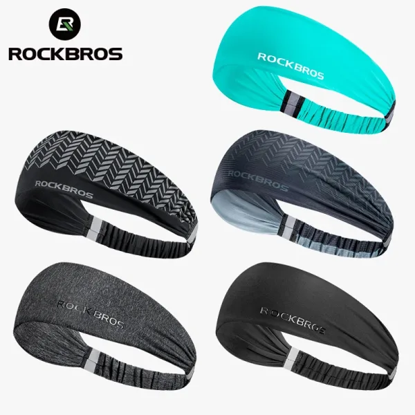 Sport: ROCKBROS Sports Headband For Men Women Running Sweatband Stretch Elastic Outdoor Sport Sweat Head