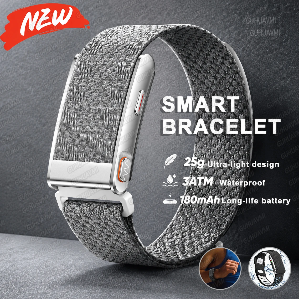 2026 New Screenless ECG+PPG Health Smart Bracelets 24/7 Heart Rate SpO2 Blood Pressure Body Fat 3ATM Fitness Tracker Smart