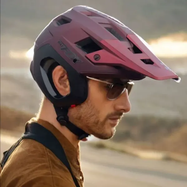 Sport: BATFOX 3/4 MTB Bicycle Helmet Men Women Ear Protection Bike Off Road Speed Reduction Safely Cap
