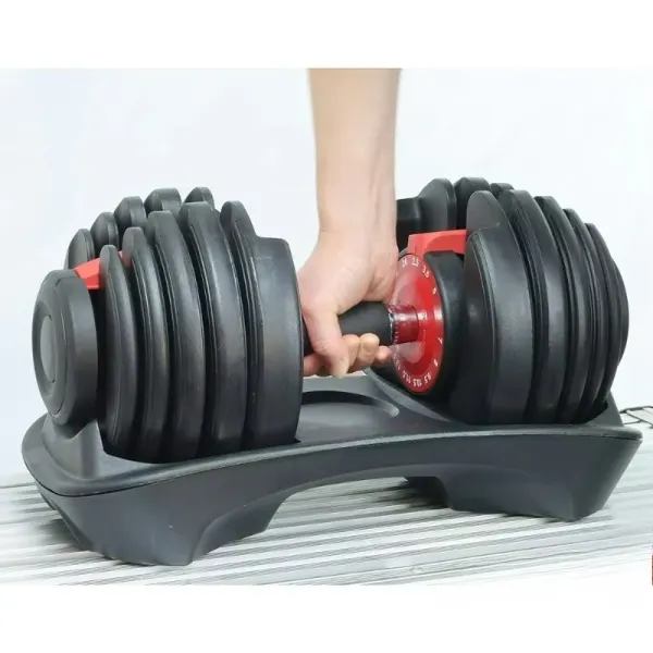 High Quality Adjustable Rubber Dumbbell Set for Fitness Training Home Gym Free Weights Durable