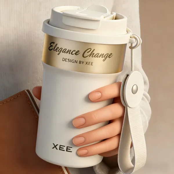 Stainless Steel Vacuum Tumbler, Double Mouth Lid with Straw, Insulated Coffee Travel Mug Leakproof
