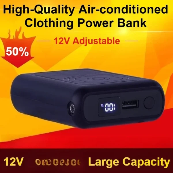 Gadgets: Large Capacity Powerbank For Air Conditioner Work Clothes Power Bank 12V Output Fan Clothes Lithium