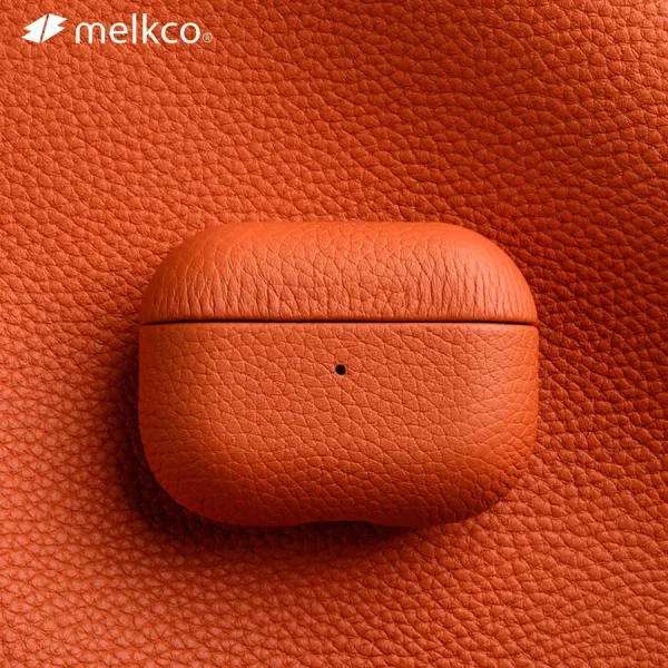 Electronics: Melkco Genuine Leather For AirPods Pro Case Bluetooth Earphone Case for Apple AirPods 3 2