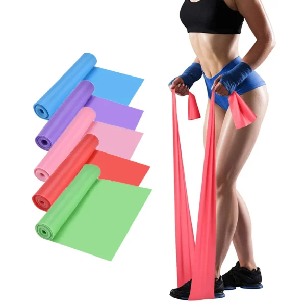 Sport: Yoga Sport Resistance Bands Pilates Training Fitness Exercise Home Gym Elastic Band Natural Rubber