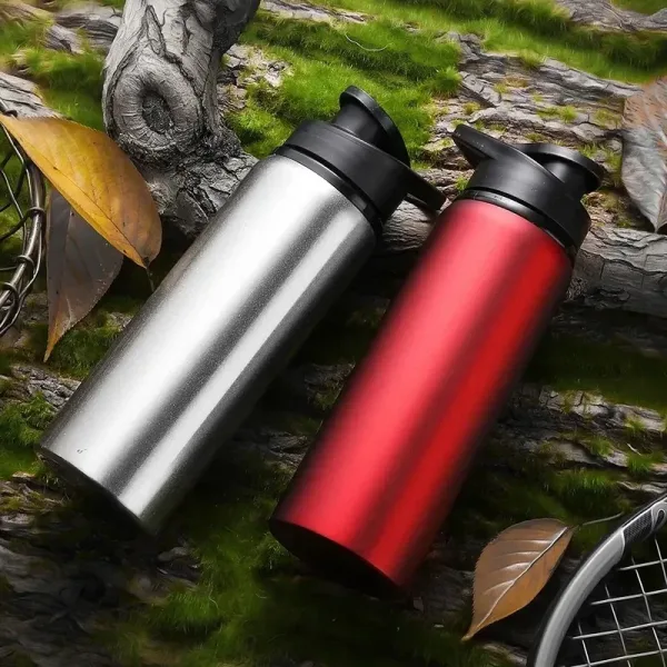 Metal Portable Water Bottle Leakproof Reusable Outdoor Sports Cup for Cycling Hiking Gym Gift Travel