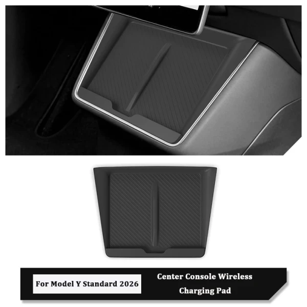 &Eacute;lectronique: Tapis de protection pour téléphone antidérapant antidérapant en silicone pour Tesla Modèle