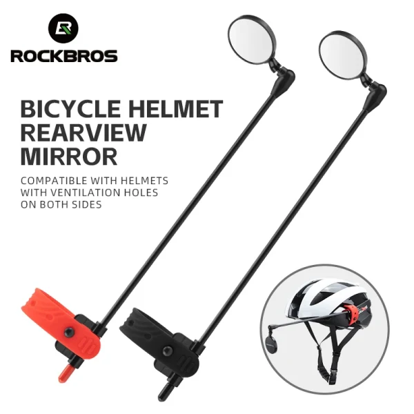 Sport: ROCKBROS Casque de vélo Rearview Mirror HD Ultralight Aluminium 360° Rotation réglable du casque