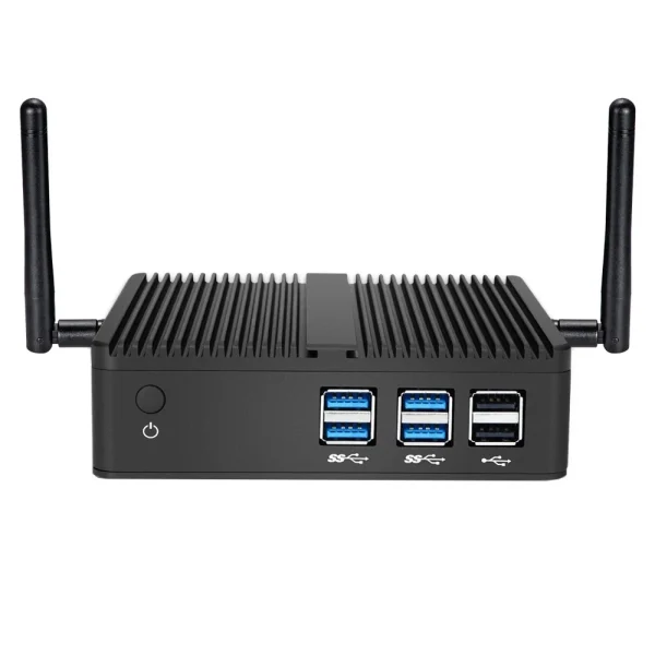 Fanless Mini-PC Intel Core Windows 10 WiFi 8GB SSD Barebone Computer
