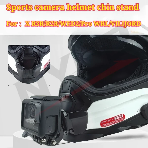 Sport: Pour Casque Chin Brace Cyclisme Accessoires pour Gopro Caméra de sport Casque Chin Stand