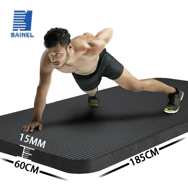 Sport: Non-dérapant extra épais tapis de yoga hommes femmes Fitness NBR Soft Mat Gym sans goût exercice