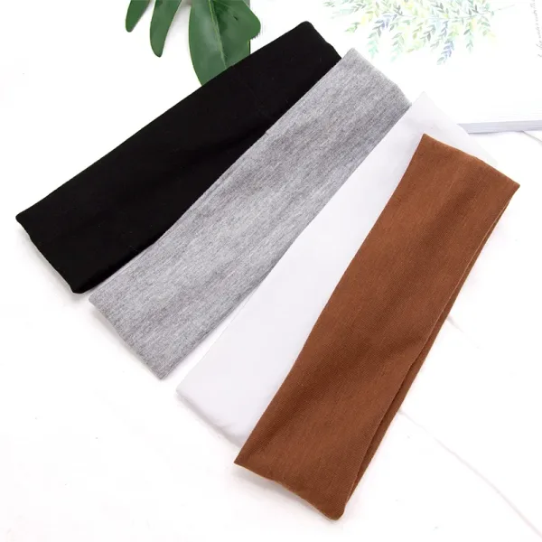 Sport: Elastic Cotton HairBand Fashion Headbands for Women Men Solid Running Fitness Yoga Hair Bands