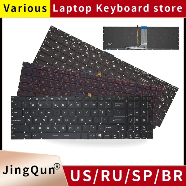 US/RU/SP/FR/TR/AR/NE Backlit Keyboard For MSI