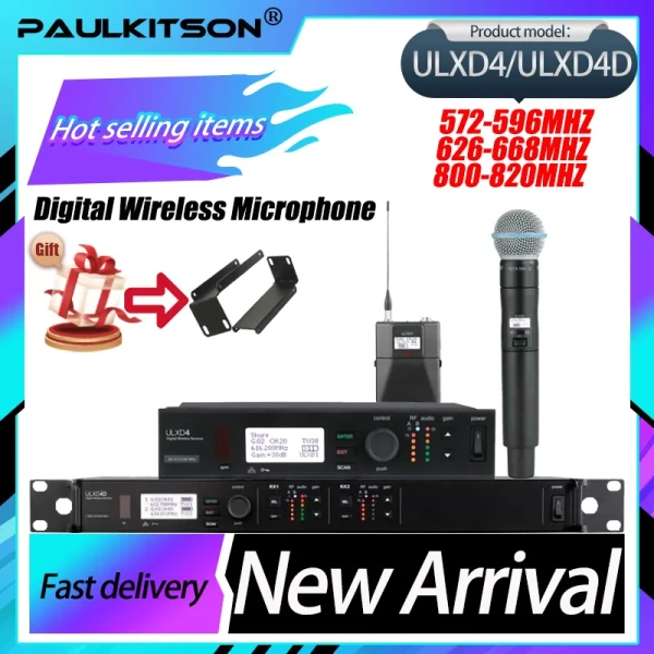 Paulkitson True Diversity Collar Earphones Professional Wireless Microphone System Stage Performance