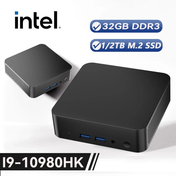 Mini-PC Intel Windows 11 Pro SSD WiFi 6 4K Monitor Office Gaming Desktop Mini Computer
