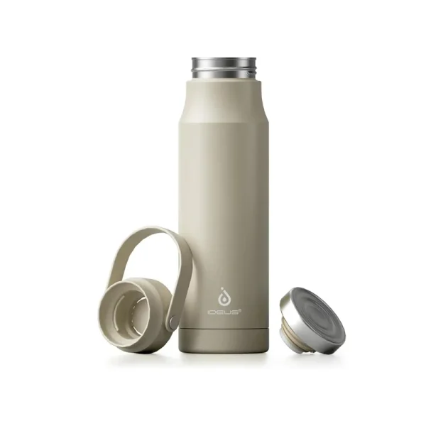 Sport: Ideus Stainless Steel Insulated Water Bottle - Leak-Proof Button Cap Portable Outdoor Travel Sports