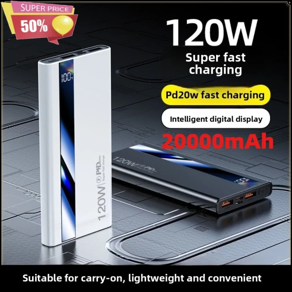 Gadgets: Bi-directional Super Fast Charging Slim Power Bank Large Capacity External Battery for IPhone