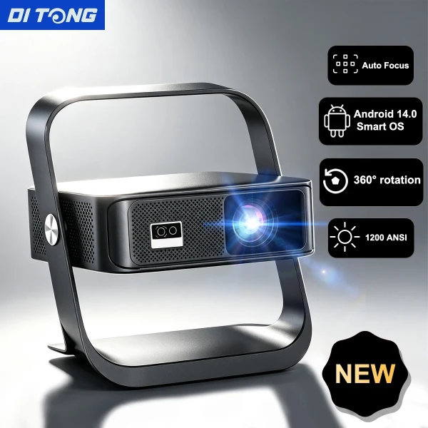 DITONG HD Projektor Native Unterstützung 4K Android Mini Portable Projektor LED Home Theater Video