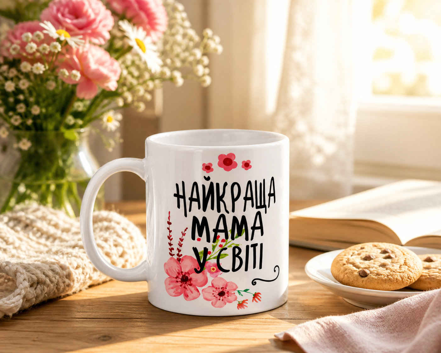 Чашка біла глянцева " Мама" 330мл., клас PREMIUM +
